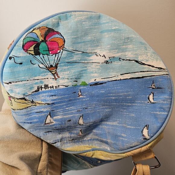 OUNSBY Beach Elements‎ Beach Artsy Backpack Unique Canvas Bag Ocean Blue Sand - Picture 5 of 16